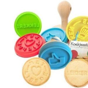 Display 50 Koekjesstempels | 5cm doorsnede | Lekker! Met Liefde, Vers Gebakken en een Like