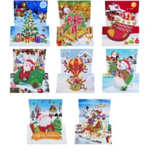8 Diamond Painting Kerstkaarten | 8 DP KK 010
