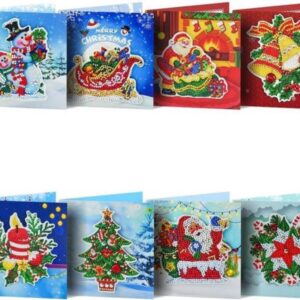 8 3D Diamond Painting Kerstkaarten | 8 DP KK 008