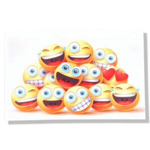 10 Wenskaarten Blanco Smileys | 11x17cm | incl. Envelop | BL3.1.2