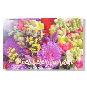 10 Wenskaarten Beterschap bloemen | 11x17cm | incl. Envelop | BS5.5.1