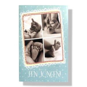 10 Wenskaarten | Geboorte | Zoon | 11x17cm | incl. Envelop | GEB11.1.2