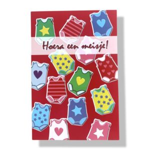 10 Wenskaarten | Geboorte | Dochter | 11x17cm | incl. Envelop | GEB12.1.10