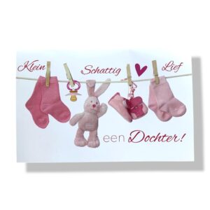 10 Wenskaarten | Geboorte | Dochter | 11x17cm | incl. Envelop | GEB12.2.5