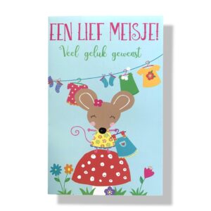 10 Wenskaarten | Geboorte | Dochter | 11x17cm | incl. Envelop | GEB12.3.4