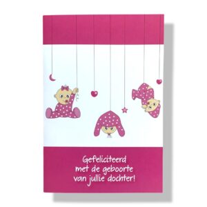 10 Wenskaarten | Geboorte | Dochter | 11x17cm | incl. Envelop | GEB12.3.5