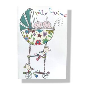 10 Wenskaarten | Geboorte | Tweeling | 11x17cm | incl. Envelop | GEB12.5.8
