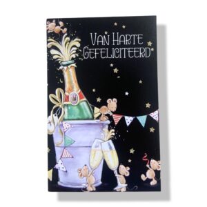 10 Wenskaarten | Hartelijk gefeliciteerd | 11x17cm | incl. Envelop | HG13.1.1