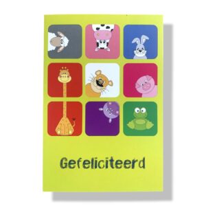 10 Wenskaarten | Hartelijk gefeliciteerd | 11x17cm | incl. Envelop | HG15.5.10