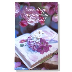 10 Wenskaarten | Hartelijk gefeliciteerd | Bloemen | 11x17cm | incl. Envelop | HG16.1.5
