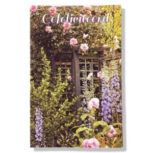 10 Wenskaarten | Hartelijk gefeliciteerd | Bloemen | 11x17cm | incl. Envelop | HG16.2.4