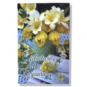 10 Wenskaarten | Hartelijk gefeliciteerd | Bloemen | 11x17cm | incl. Envelop | HG16.2.8