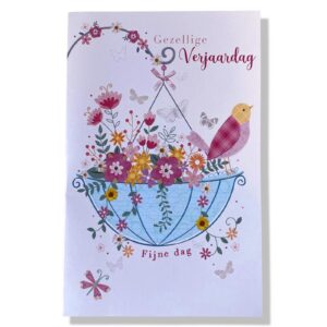 10 Wenskaarten | Hartelijk gefeliciteerd | Bloemen | 11x17cm | incl. Envelop | HG16.3.4