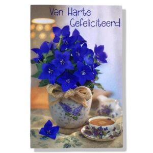 10 Wenskaarten | Hartelijk gefeliciteerd | Bloemen | 11x17cm | incl. Envelop | HG16.3.7