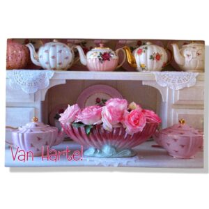 10 Wenskaarten | Hartelijk gefeliciteerd | Bloemen | 11x17cm | incl. Envelop | HG16.3.8