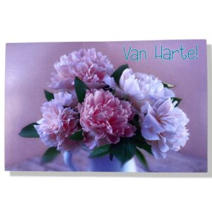 10 Wenskaarten | Hartelijk gefeliciteerd | Bloemen | 11x17cm | incl. Envelop | HG16.4.7