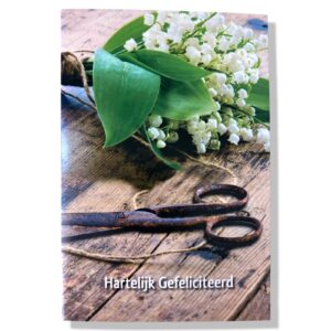10 Wenskaarten | Hartelijk gefeliciteerd | Bloemen | 11x17cm | incl. Envelop | HG16.5.8