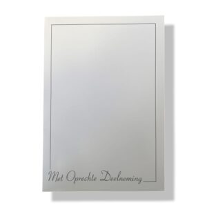 10 Wenskaarten | Oprechte deelneming | 11x17cm | incl. Envelop | OD7.2.8