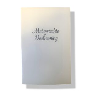 10 Wenskaarten | Oprechte deelneming | 11x17cm | incl. Envelop | OD7.3.1