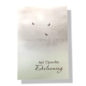 10 Wenskaarten | Oprechte deelneming | 11x17cm | incl. Envelop | OD8.1.8