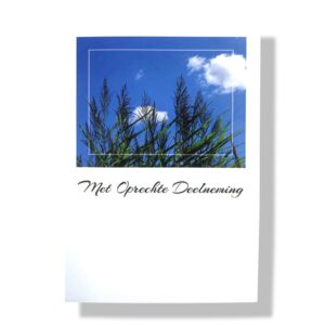 10 Wenskaarten | Oprechte deelneming | 11x17cm | incl. Envelop | OD8.2.9
