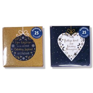 36 Luxe Kerstdozen - 10x10cm - 36 x 25 stuks - Goud