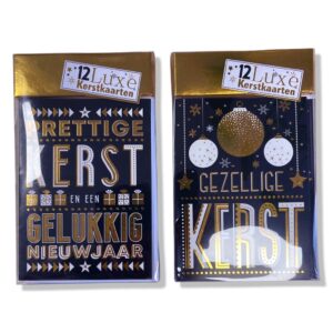 24 Luxe Kerstdozen - Goud foliedruk - 24 x 12 stuks