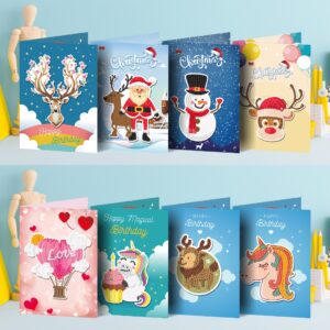 8 Diamond Painting Kerstkaarten & Every Day | 8 DP KK 012