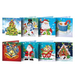 8 Diamond Painting Kerstkaarten | 8 DP KK 013