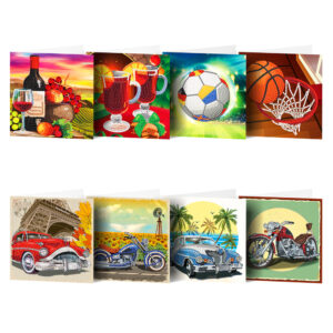 8 Diamond Painting kaarten | 8 DP ASS 003